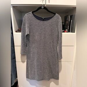 Theory blue/white shift dress